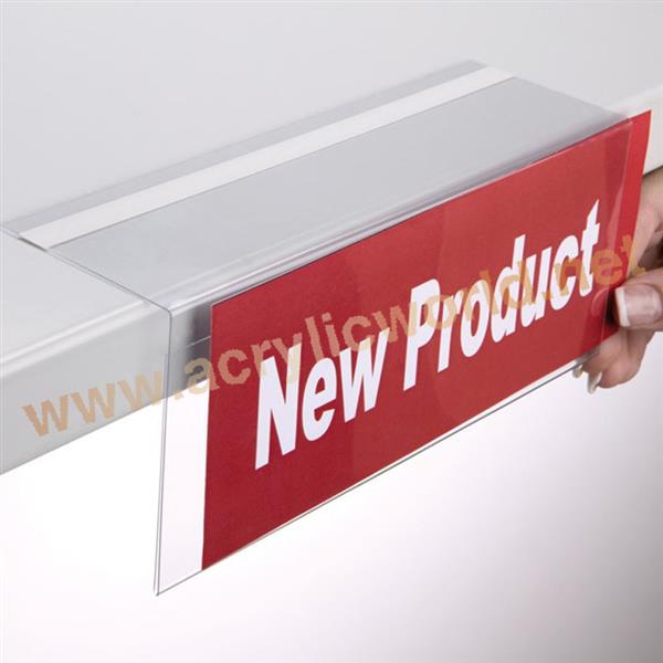 clear pvc price holders for displays with sticker